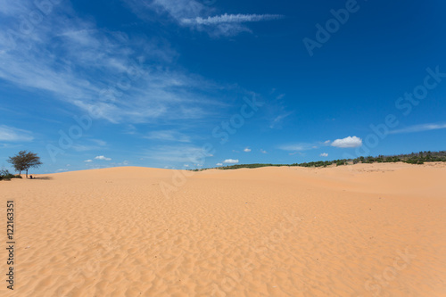 red sand dune desert in Mui Ne, Vietnam