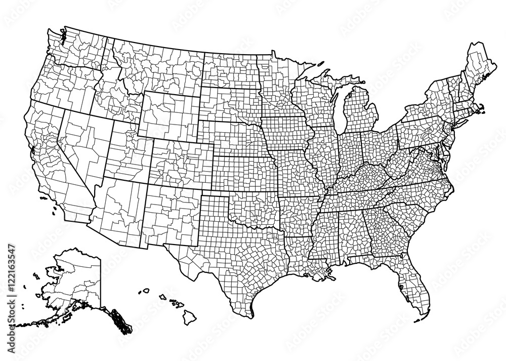Obraz premium United States of America map