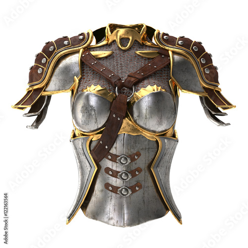 Tela woman armor 3d illustration isolated on white background