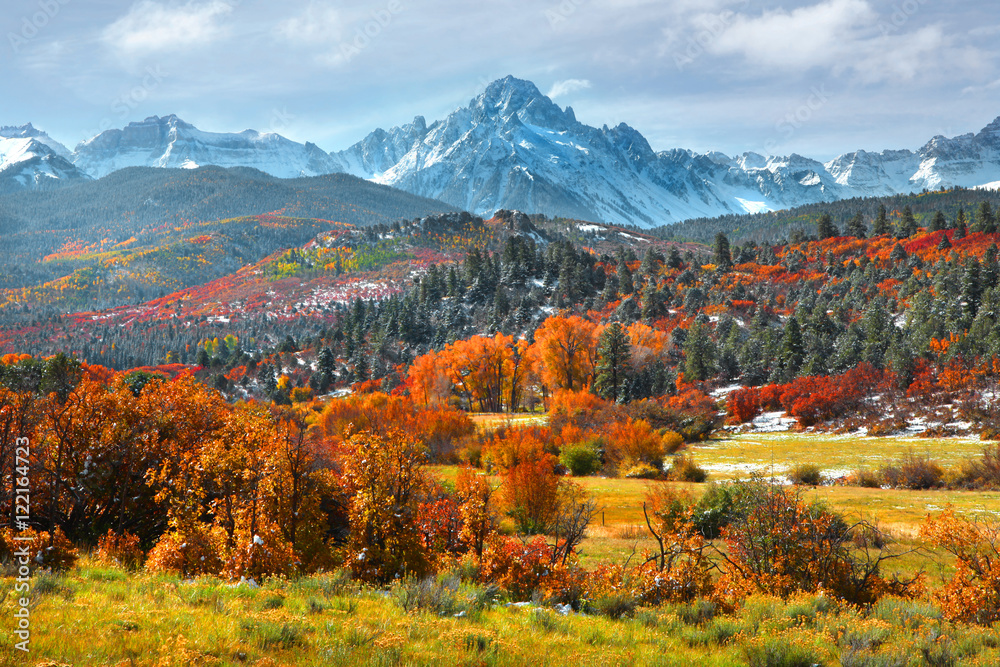 Sneffles peak in Colorado in autumn time