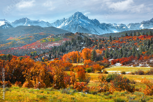 Sneffles peak in Colorado in autumn time photo