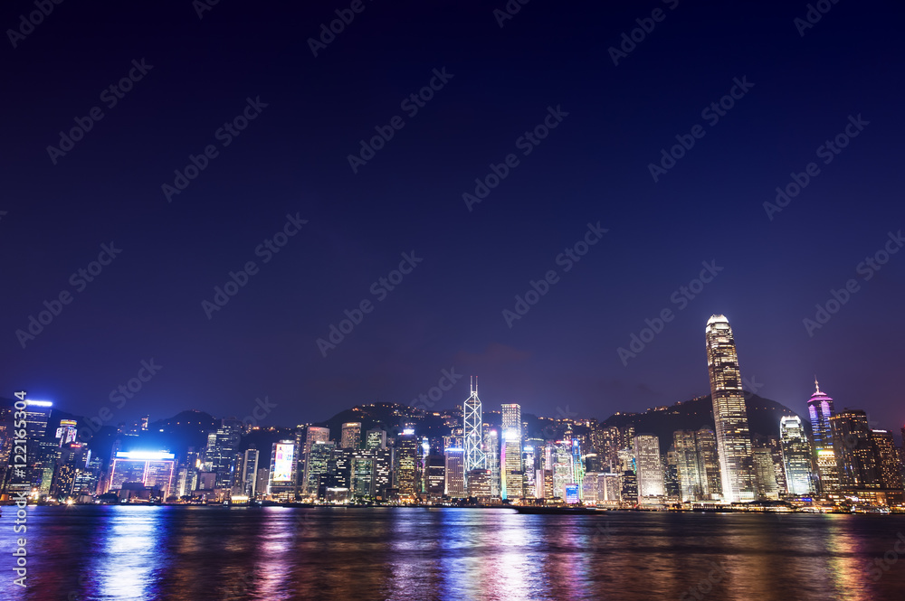 Fototapeta premium Hong Kong city night time.