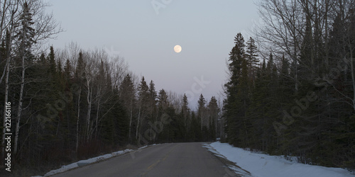 Road passing through forest, Riverton, Hecla Grindstone Provinci photo