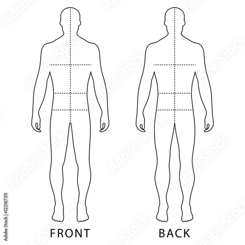 Man's outlined figure