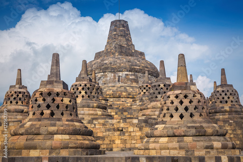 Borobudur is a 9th-century Mahayana Buddhist Temple in Magelang,