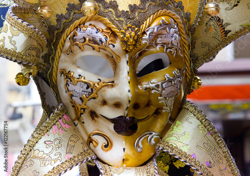 Carnival mask on the street of Venice. Italy