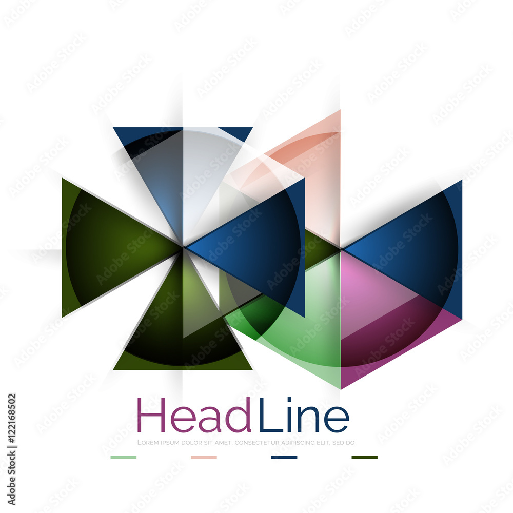Glossy glass modern triangle layout Glossy glass modern triangle layout