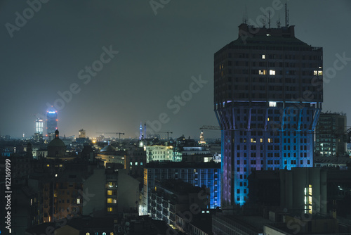 Wallpaper Mural Skyline of Milano with Blue Velasca Tower Torontodigital.ca