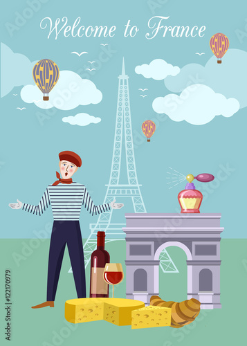 Symbols of France and Paris