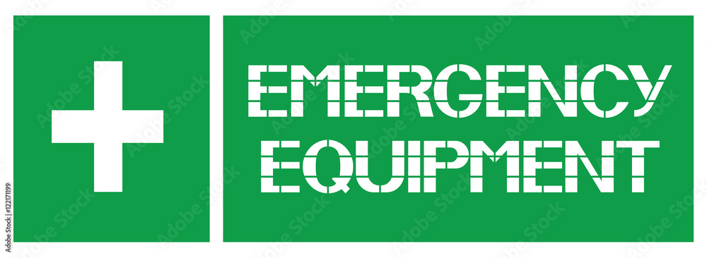 Emergency equipment sign.