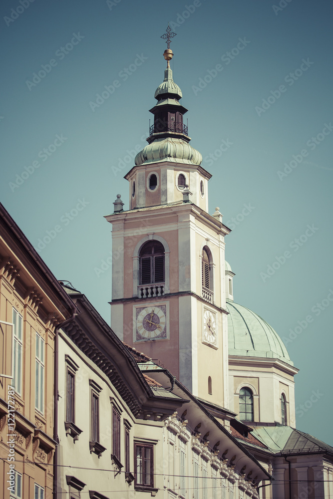 St. Nicholas Cathedral  in Ljubljana, Slovenia.