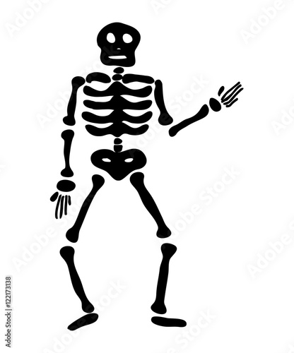 halloween skeleton vector symbol icon design.