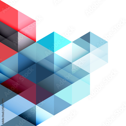 Abstract colorful geometric and modern overlapping triangles on white. Modern background for business or technology presentation, app cover, online presentation website element, vector illustration