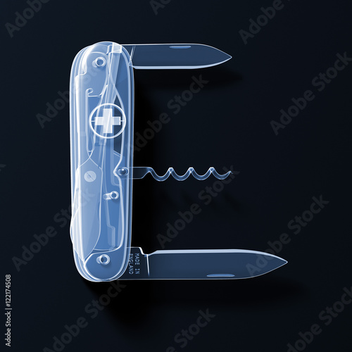 X ray penknife Font