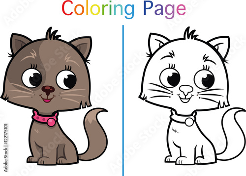 Coloring Page for Children (Cat)