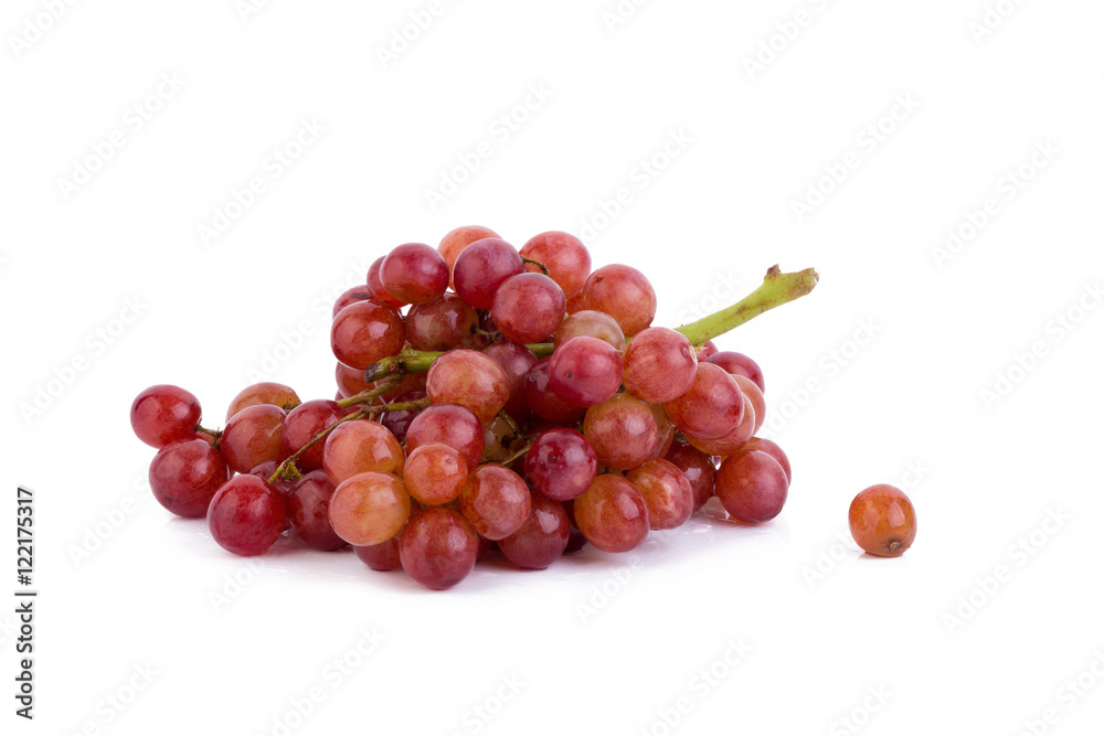Fototapeta premium Red grape isolated on the white background