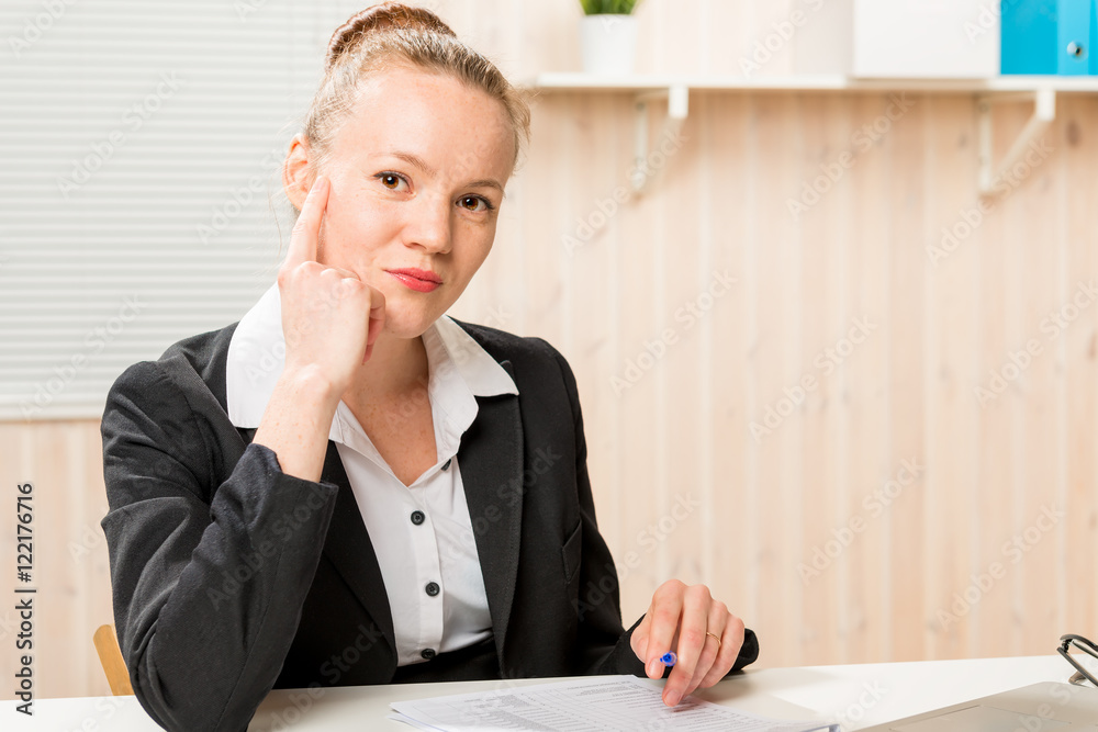 smart attractive businesswoman at work in the office smart attractive businesswoman at work in the office