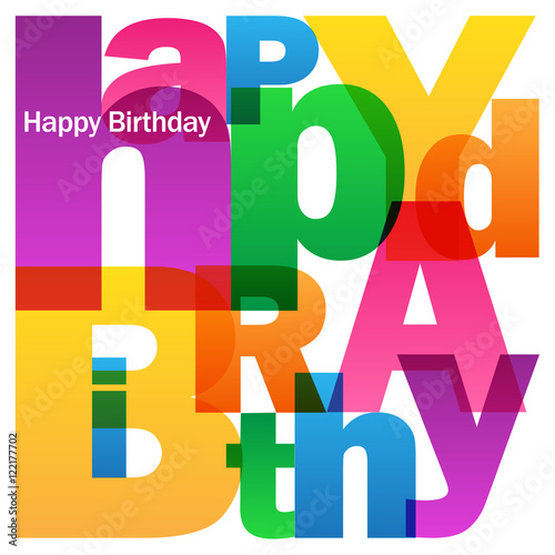 "HAPPY BIRTHDAY" Vector Card