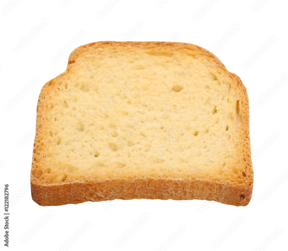 fried toast isolated on white background, sweet rusks bread clipping path