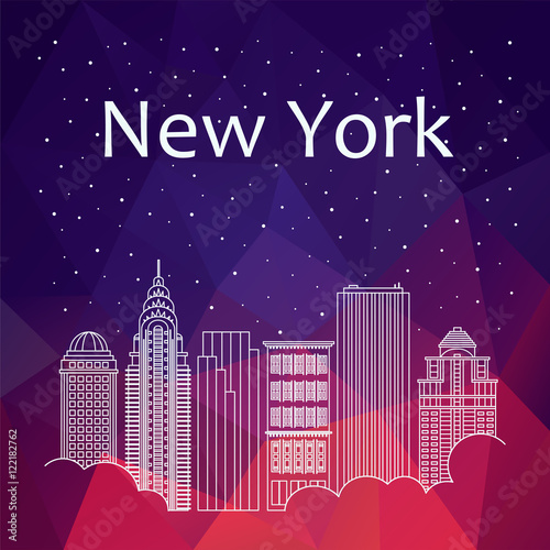 New York for banner, poster, illustration, game, background.