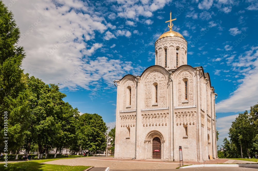 The Cathedral of Saint Demetrius is a cathedral in the ancient Russian city of Vladimir, Russia. UNESCO World Heritage Site.