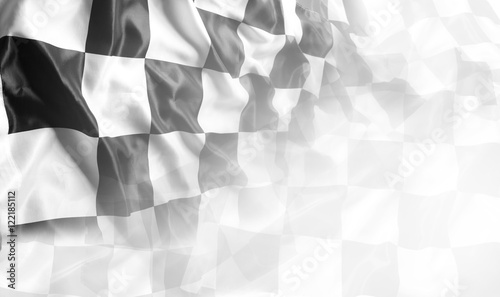 Fotografie, Obraz Checkered black and white racing flag background