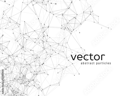 Vector background with abstract particles.