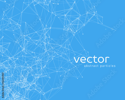 Vector background with abstract particles.