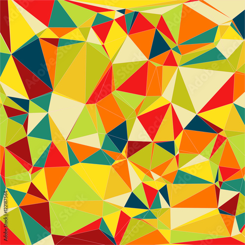 Canvas Print Abstract light colorful Triangle Polygonal Geometrical Background, Vector Illustration EPS10