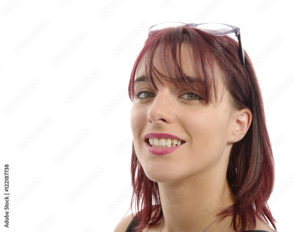 portrait of beautiful young woman with red hairs portrait of beautiful young woman with red hairs