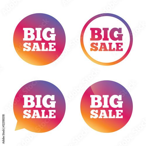 Big sale sign icon. Special offer symbol.