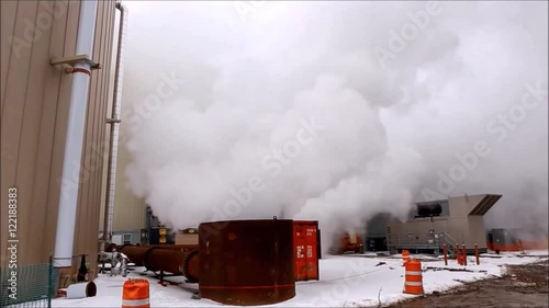 Boiler and steam pipe continuous steam blow cleaning  photo