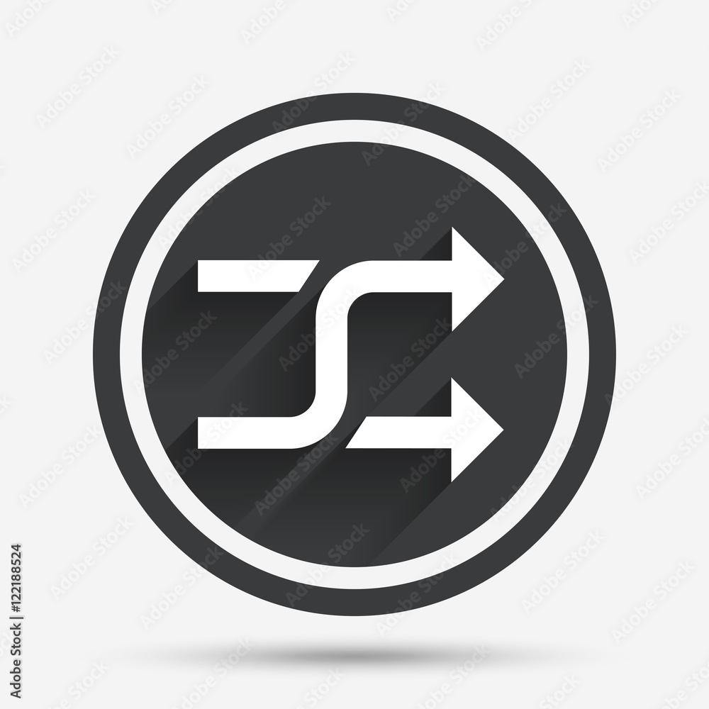 Shuffle sign icon. Random symbol. Shuffle sign icon. Random symbol.