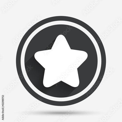 Star sign icon. Favorite button. Navigation.