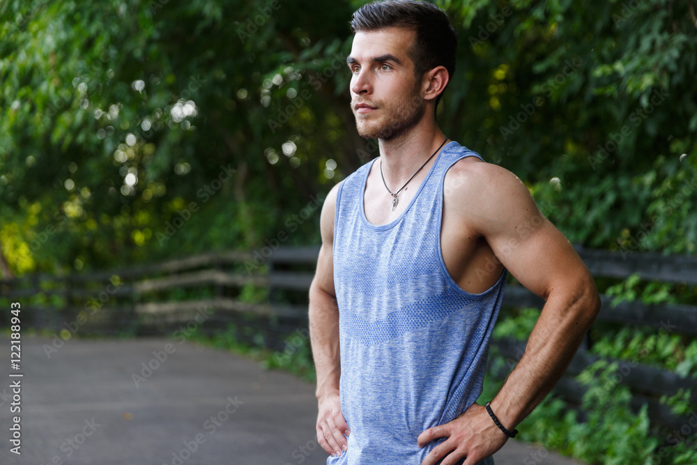 Portrait of healthy handsome athletic man Portrait of healthy handsome athletic man