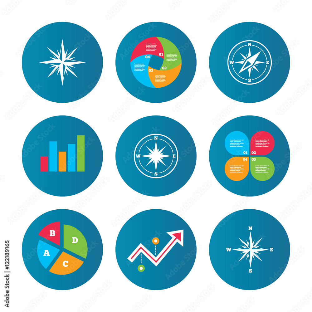 Windrose navigation icons. Compass symbols. Windrose navigation icons. Compass symbols.