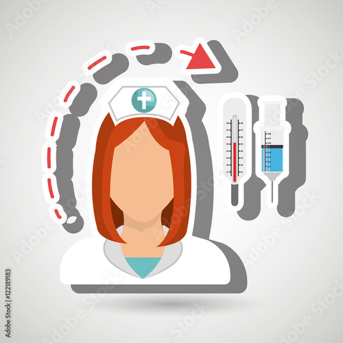 nurse health care service vector illustration eps 10