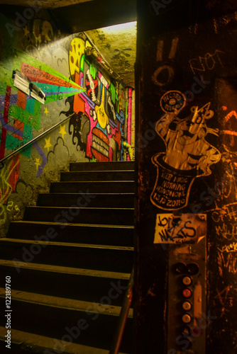 Graffiti stair at german squat