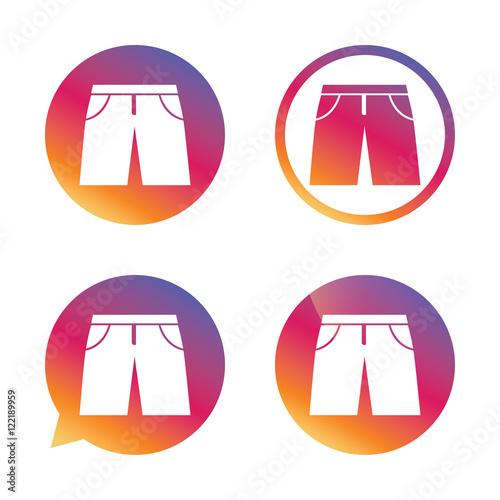 Men's Bermuda shorts sign icon. Clothing symbol.