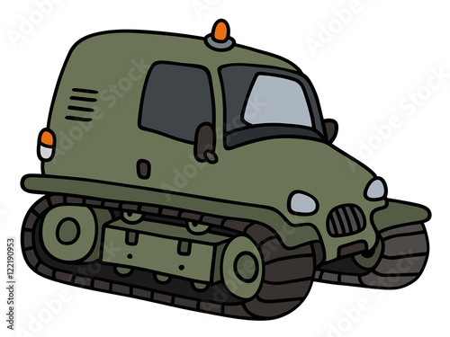 Green tracked vehicle photo