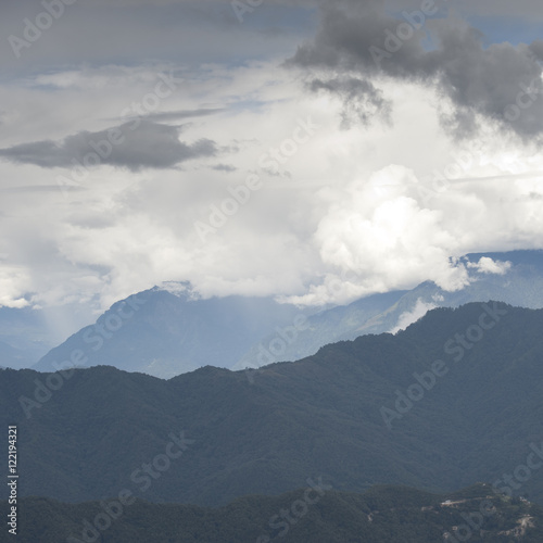 Clouds over mountain region Bhutan, Thimphu, Timphu District