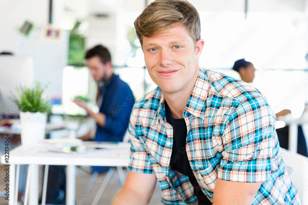 Young man working in office Young man working in office