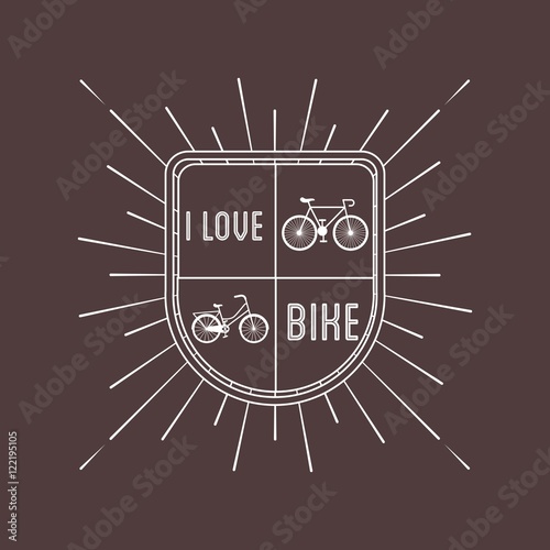 love my bicycle lifestyle concept icon vector illustration design