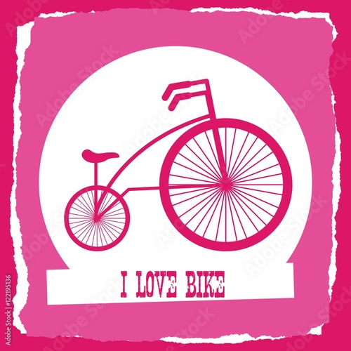 love my bicycle lifestyle concept icon vector illustration design