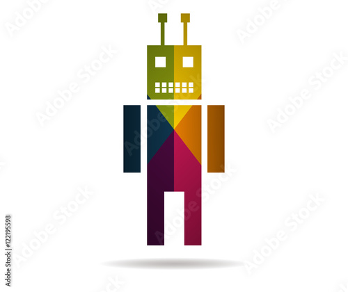 android multicolor icon vector