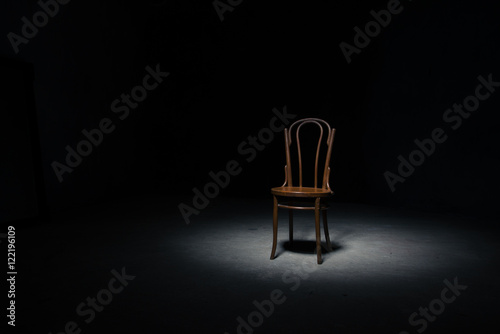 Lonely chair at the empty room