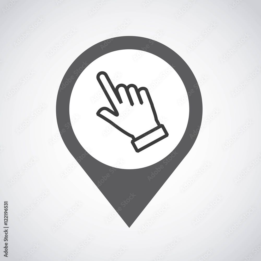 Obraz premium pointer pin location with hand vector illustration design