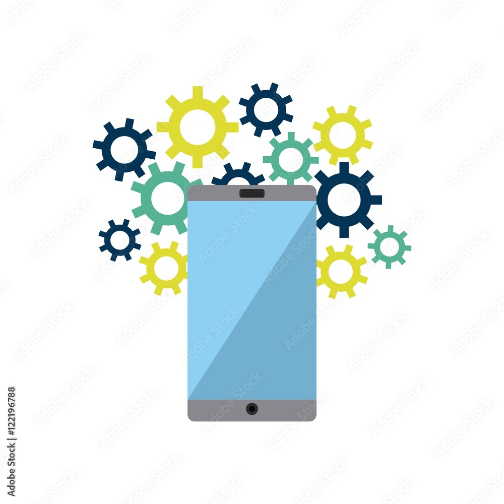 smartphone technology device electronic icon vector illustration design