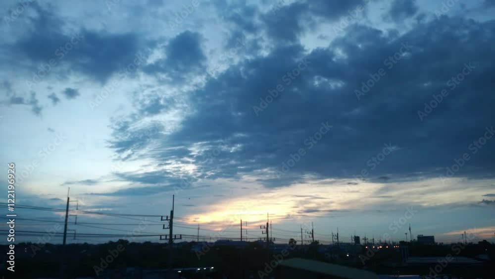 Sunrise time lapse in city Sunrise time lapse in city
