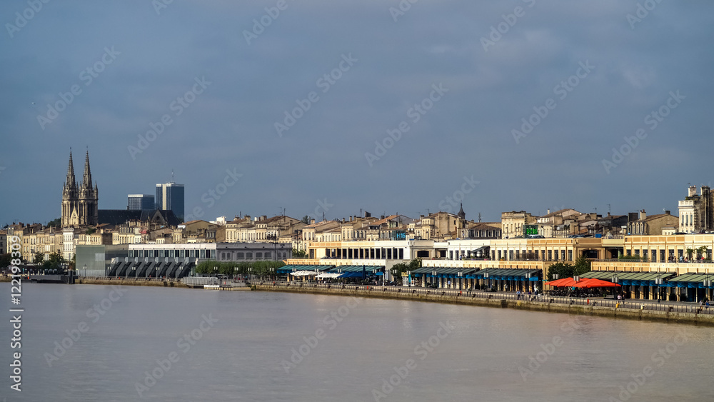 Fototapeta premium View across the River Garonne towards the Church of St Martial